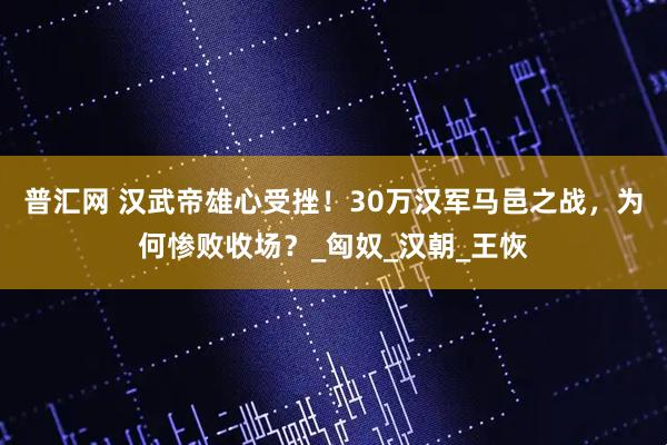 普汇网 汉武帝雄心受挫！30万汉军马邑之战，为何惨败收场？_匈奴_汉朝_王恢